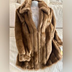Dennis Basso Chic Brown Teddy Jacket